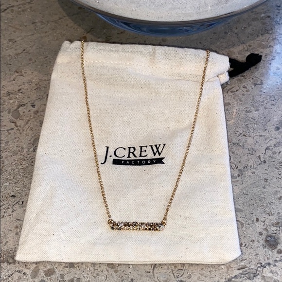 J. Crew Glittering Bar Layering Necklace. - Picture 3 of 10